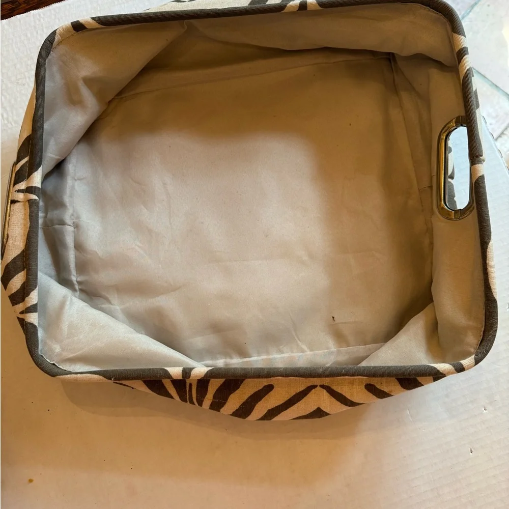 Zebra Print Storage Bin